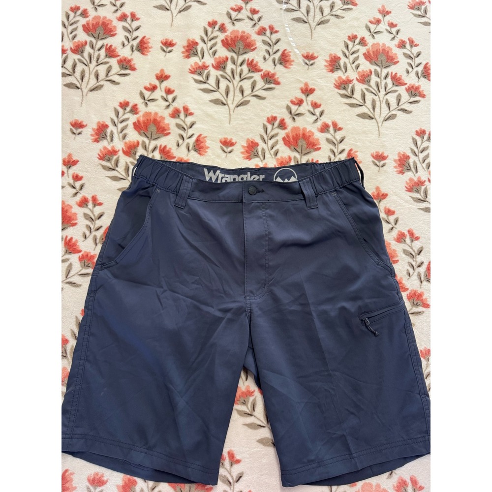 Wrangler Outdoor Series Mens Navy Blue Cargo Hiking Shorts Size 34 112367852